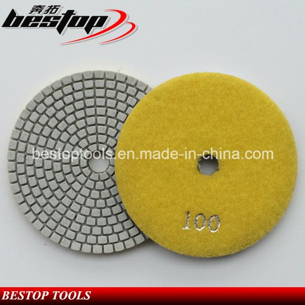 Dry and Wet Used White Pane Diamond Flexible Polishing Pad